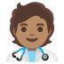 🧑🏽‍⚕️ health worker: medium skin tone display on Google